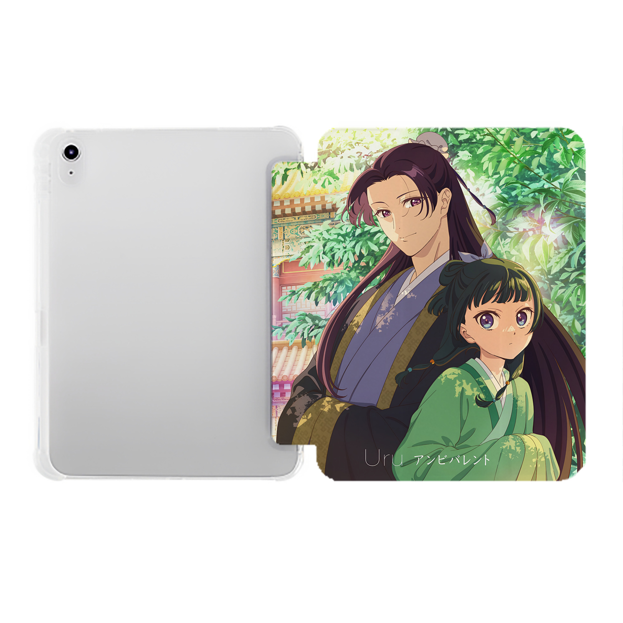 （画像用） 薬屋のひとりごと The Apothecary Diaries IPad ケース ペン収納付き 三つ折りスタンド PUレザー×シリコン 対応機種9.5/10.5/10.9インチ